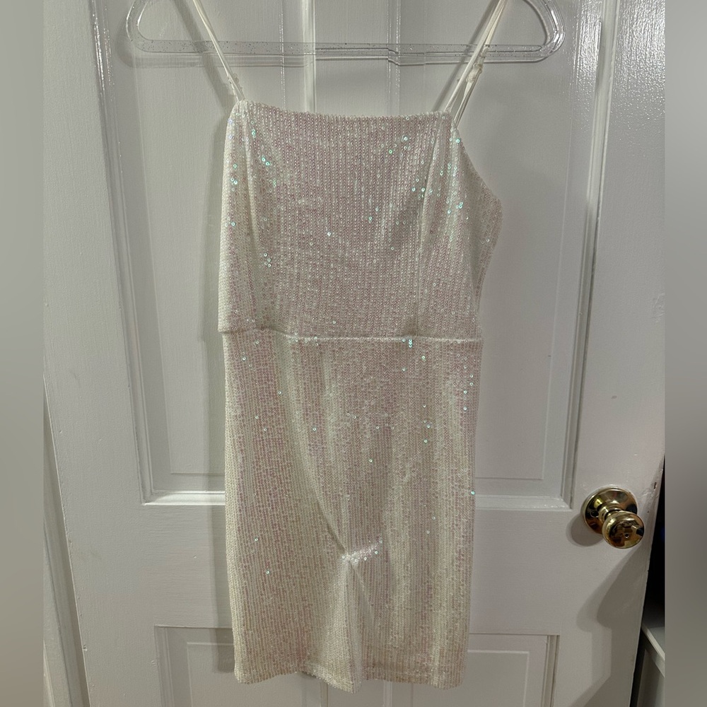 White Sequin Dress